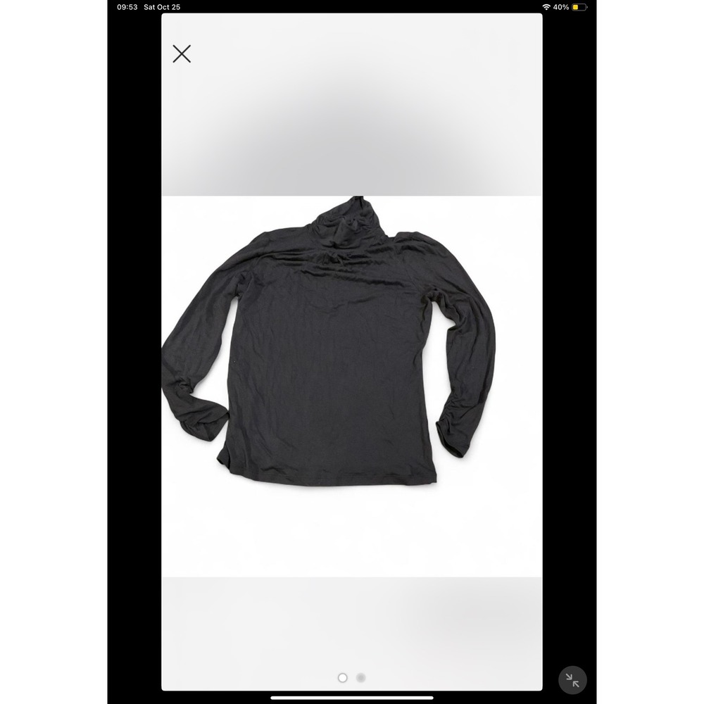 Victor Alfaro‎ Black Long Sleeve Turtleneck Top Size S